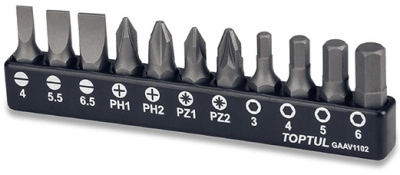 Набор бит 1/4" 11 предметов TOPTUL GAAV1102