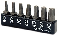 Набор бит 1/4" TORX T10-T40 7 предметов TOPTUL  GAAV0702