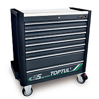 Тележка инструментальная Jumbo 7 ящиков, cтолешница из нержавеющей стали TOPTUL TCBT0703